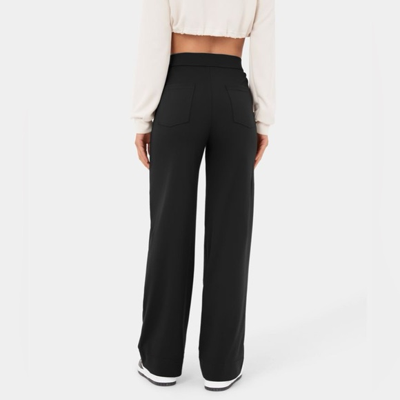 Halara High Waisted Button Multiple Pockets Straight Leg Casual Pants NEW!!!🖤 - Picture 2 of 16